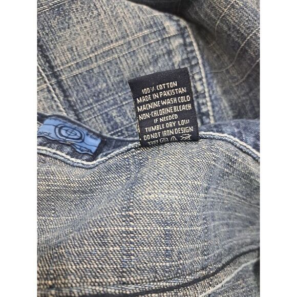 Focus vintage Mens Size 34×32 Baggy Grunge Y2k Look Jeans Denim Blue - Picture 8 of 9